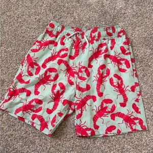Crewcuts Red Lobster Print Swim Trunks
